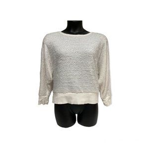 Nine West Size XL Soft Shaggy White Sweater